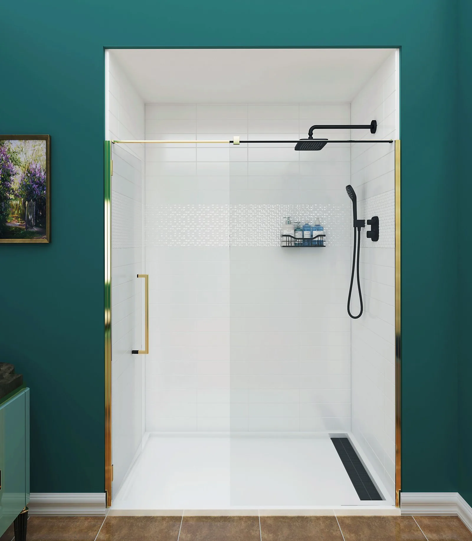 AS1 Cultured Marble Wall Panel with Confetti Listello