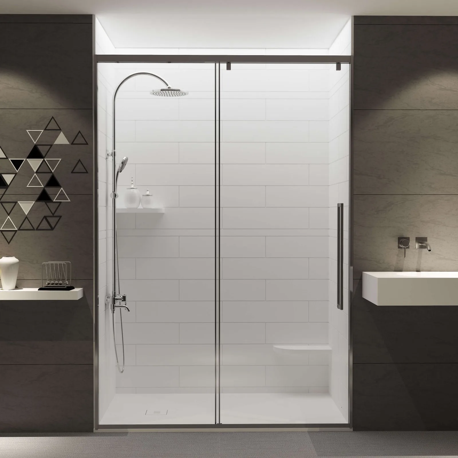 AS14 Bordeaux Cultured Marble Shower Wall Panel