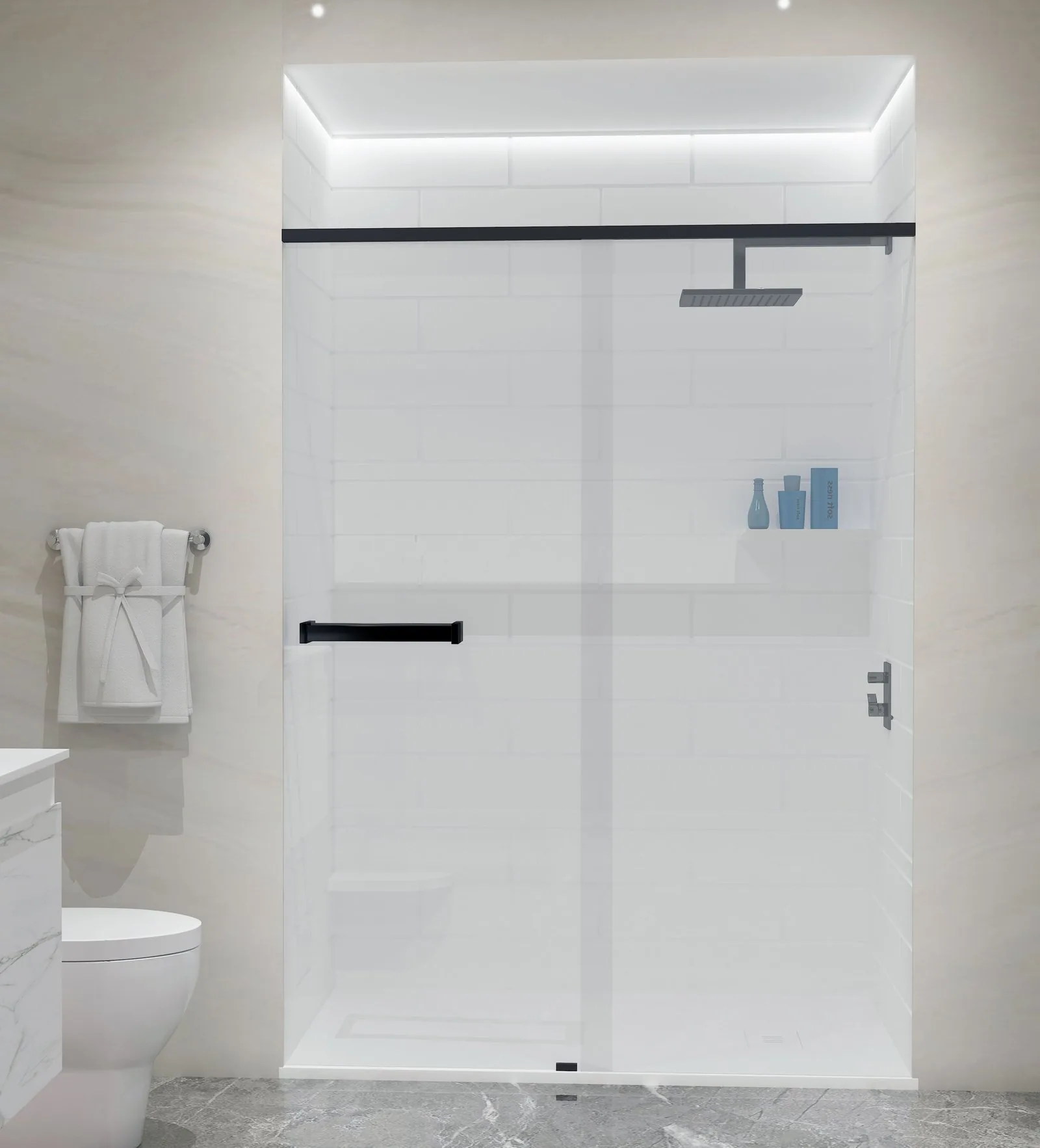 AS2 Bordeaux Cultured Marble Shower Wall Panel