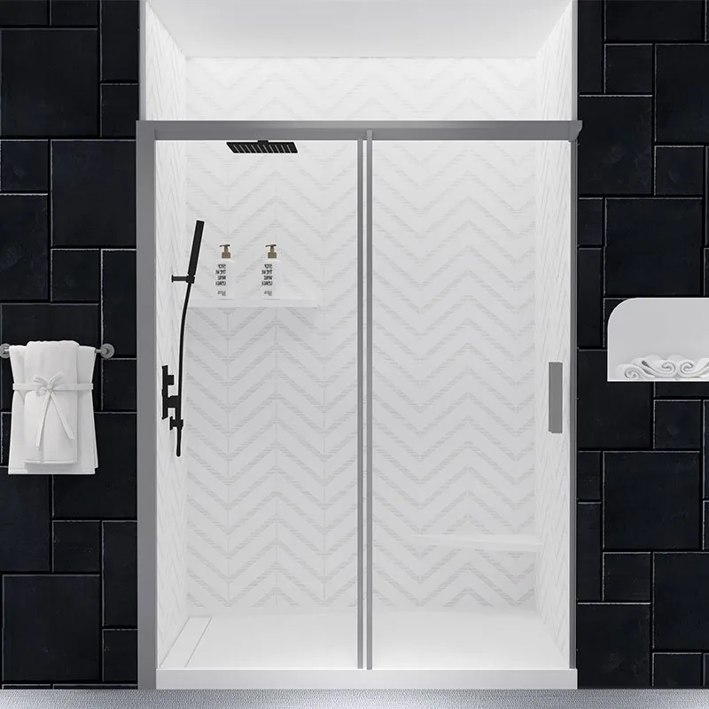AS6 Chevron Cultured Marble Shower Wall Panel